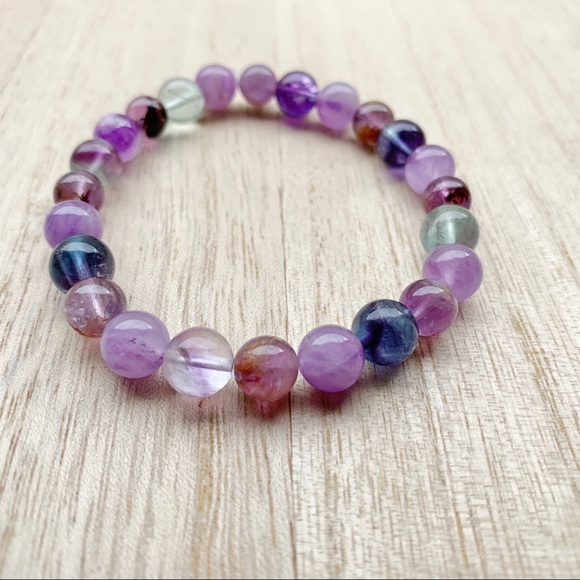 Handmade Jewelry - Handmade Purple Stress Relief Chakra Bracelet